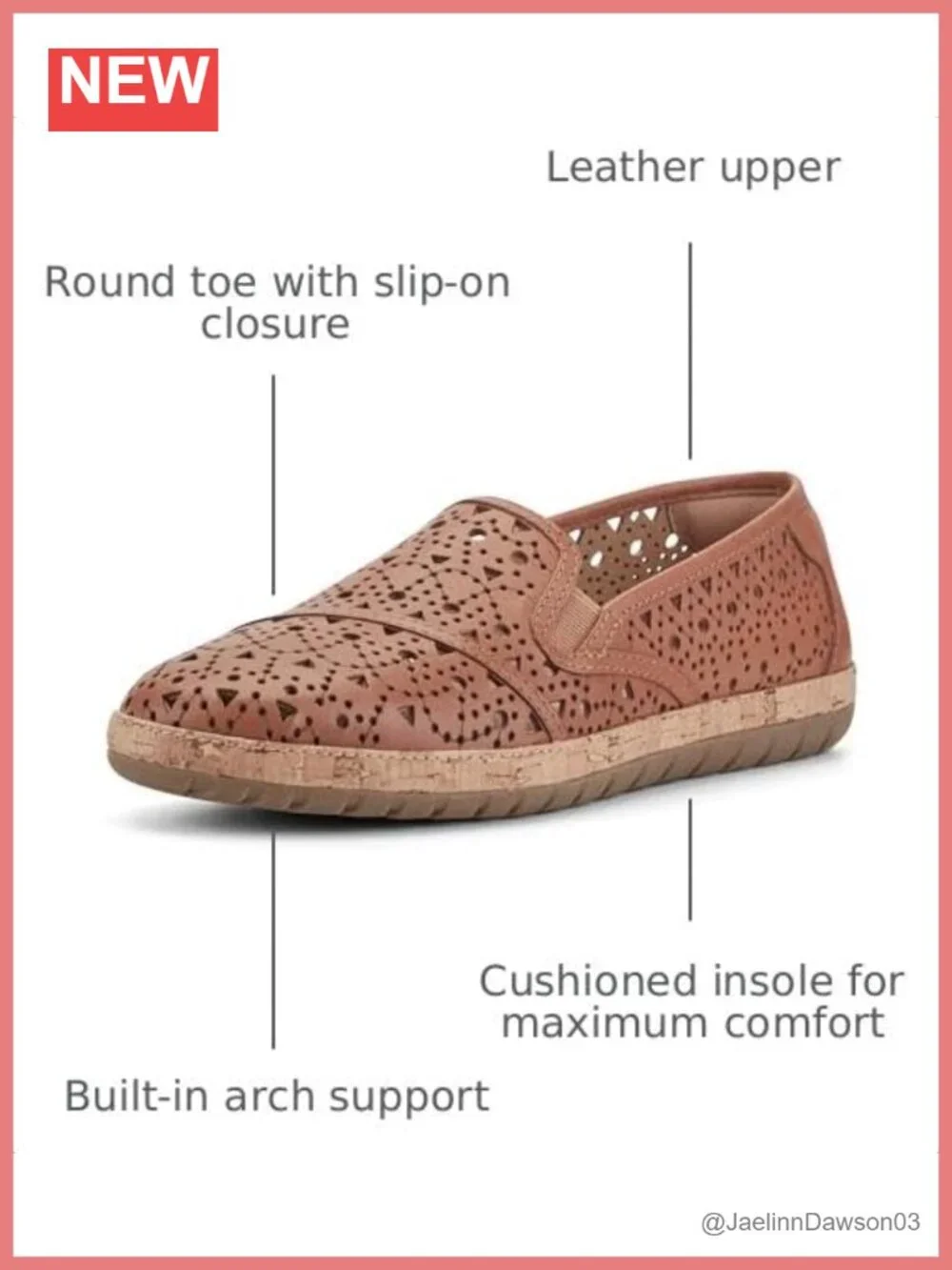 Women's Leather Slip-On Loafers Arch Support Cushioned